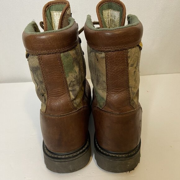 Wolverine Leather Work Boots Mens Sz 9.5 Brown Camo Gore-Tex Insulated Mid Calf - Picture 5 of 13